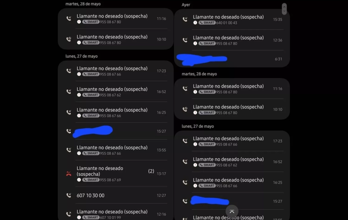 Las llamadas de Vodafone a Miguel de los Dolores CAPTURA CEDIDA Las llamadas de Vodafone a Miguel de los Dolores CAPTURA CEDIDA