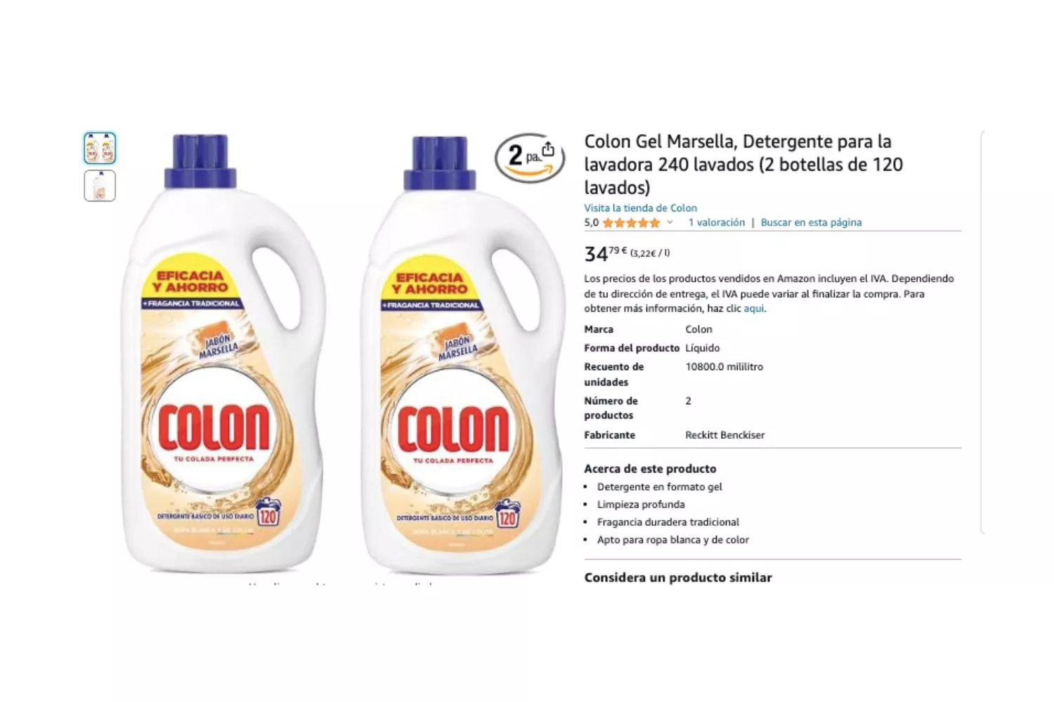 Detergente Colon / AMAZON Detergente Colon / AMAZON