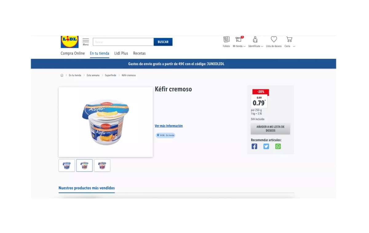 El kéfir de Lidl LIDL El kéfir de Lidl LIDL