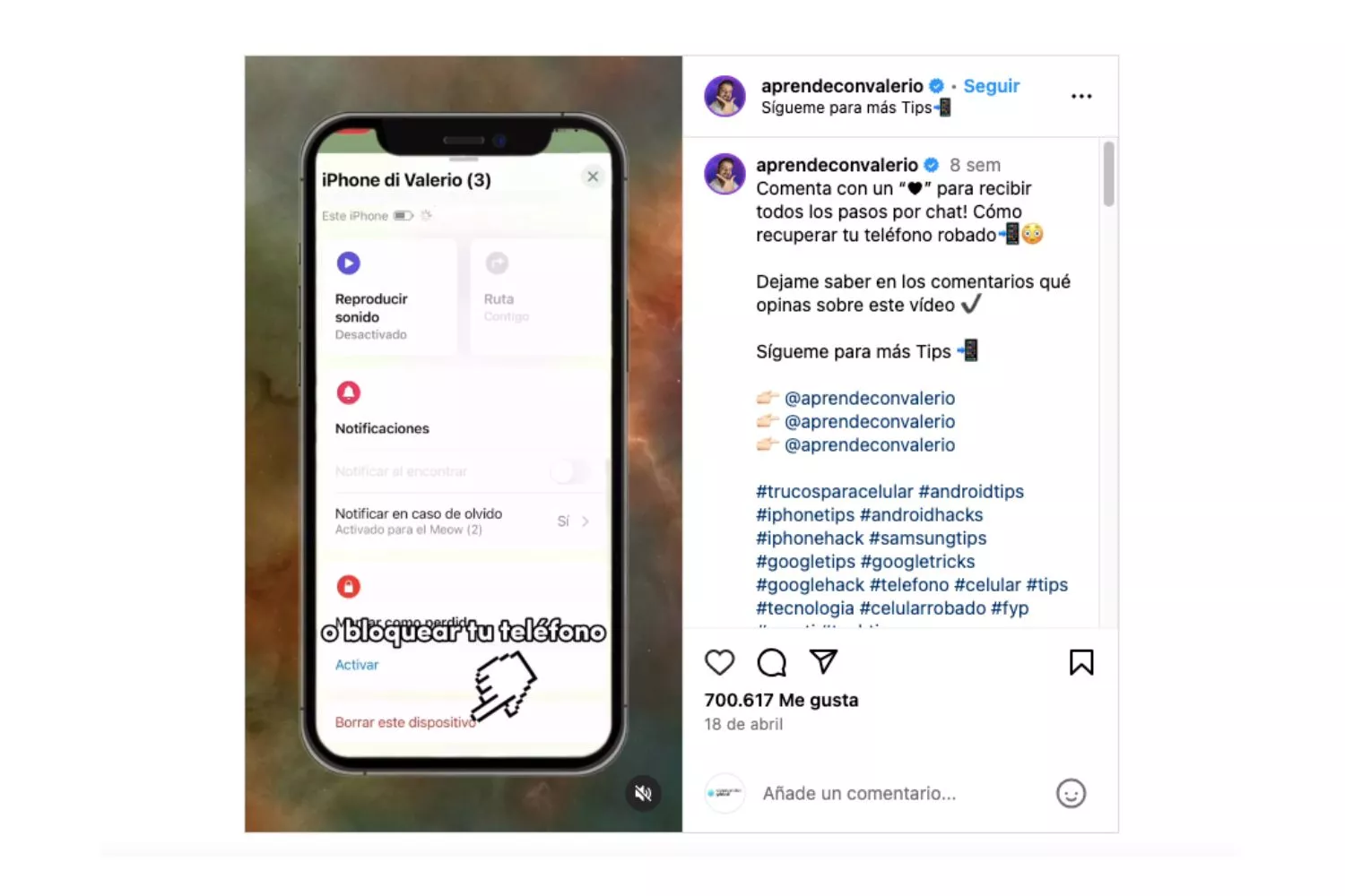 Cómo encontrar tu móvil paso a paso / INSTAGRAM - @aprendeconvalerio Cómo encontrar tu móvil paso a paso / INSTAGRAM - @aprendeconvalerio