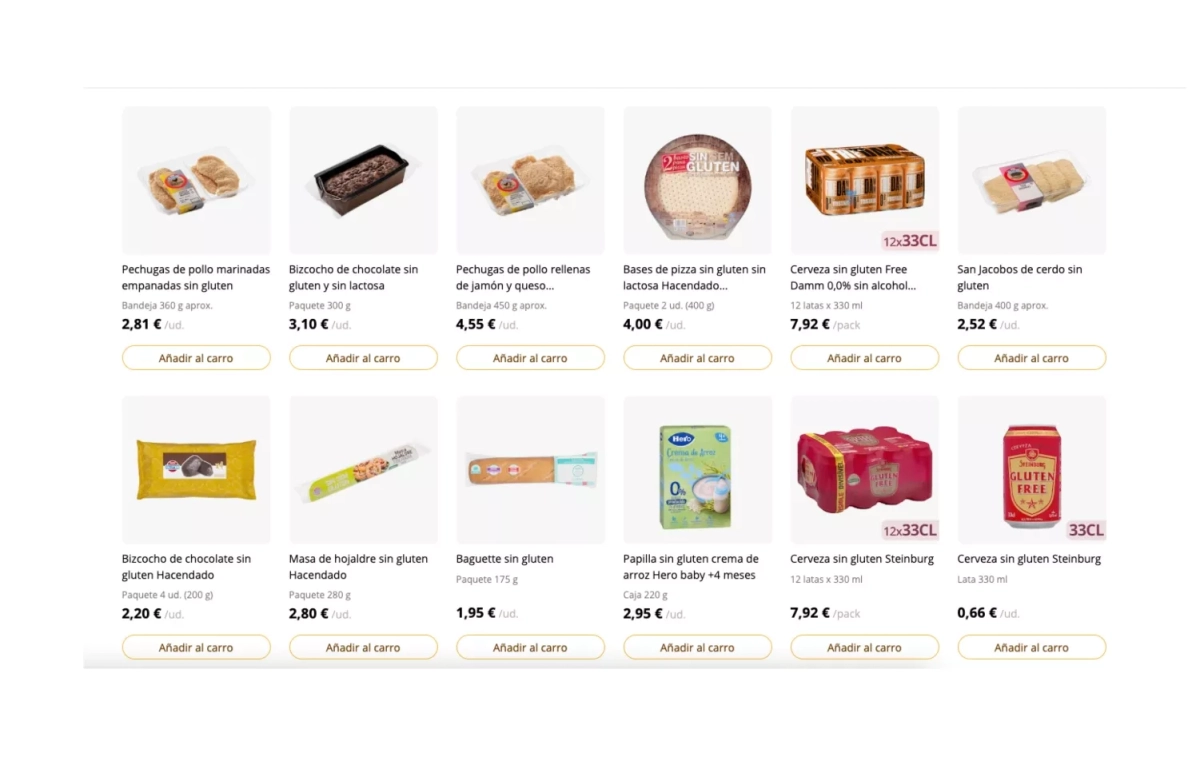 Productos sin gluten MERCADONA (1) Productos sin gluten MERCADONA (1)