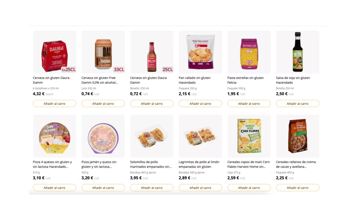 Productos sin gluten MERCADONA (2) Productos sin gluten MERCADONA (2)