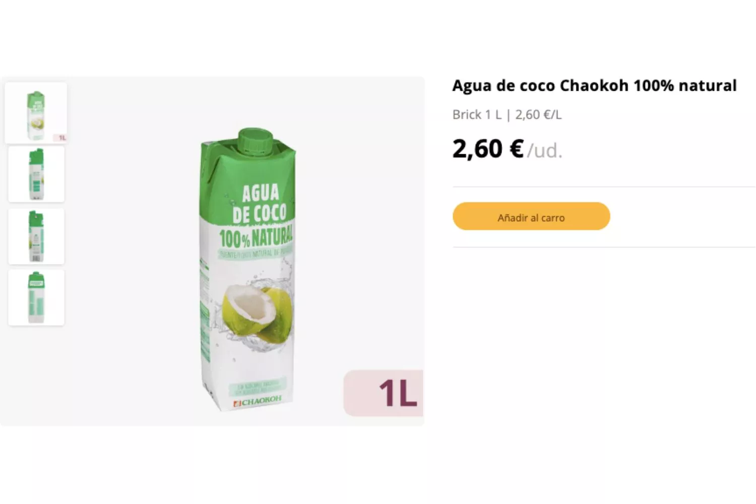 Agua de coco de Mercadona / MERCADONA Agua de coco de Mercadona / MERCADONA