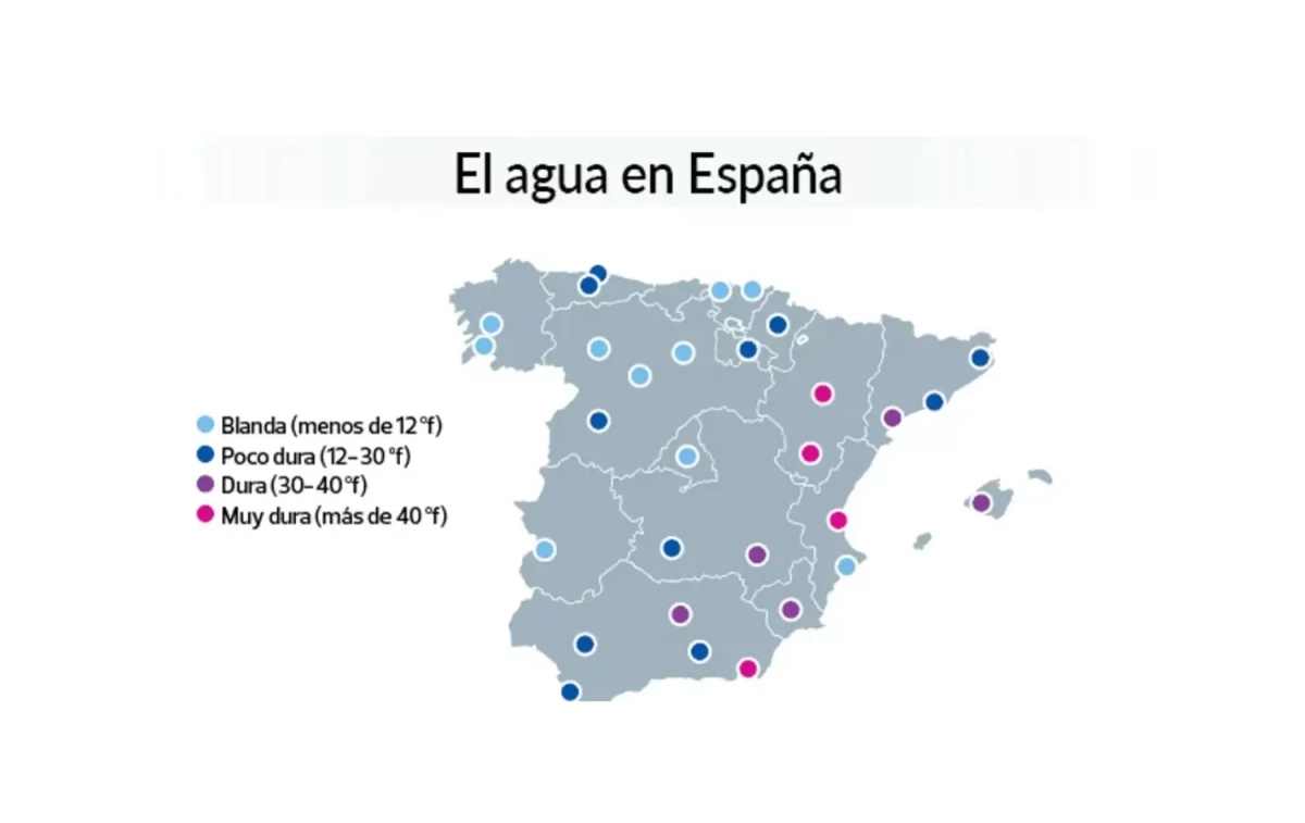 El mapa de la OCU sobre el agua del grifo OCU