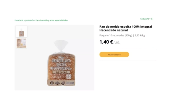 Pan de molde espelta 100% integral de Hacendado, una opción recomendable / MERCADONA Pan de molde espelta 100% integral de Hacendado, una opción recomendable / MERCADONA
