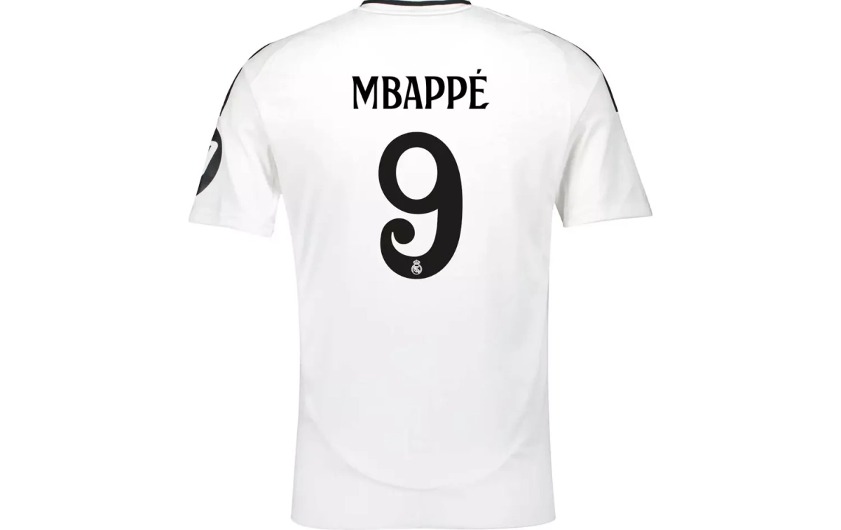 La camiseta de Mbappé con el 9 a al espalda / REAL MADRID La camiseta de Mbappé con el 9 a al espalda / REAL MADRID