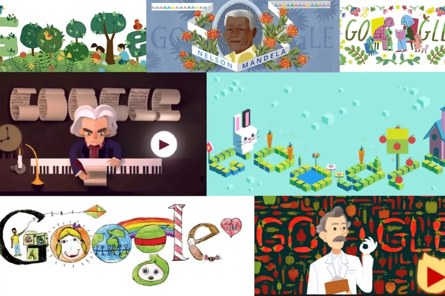 Vários Doodles do Google / GOOGLE Vários Doodles do Google / GOOGLE