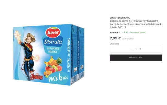 Zumo sin azúcares añadidos / EL CORTE INGLÉS Zumo sin azúcares añadidos / EL CORTE INGLÉS