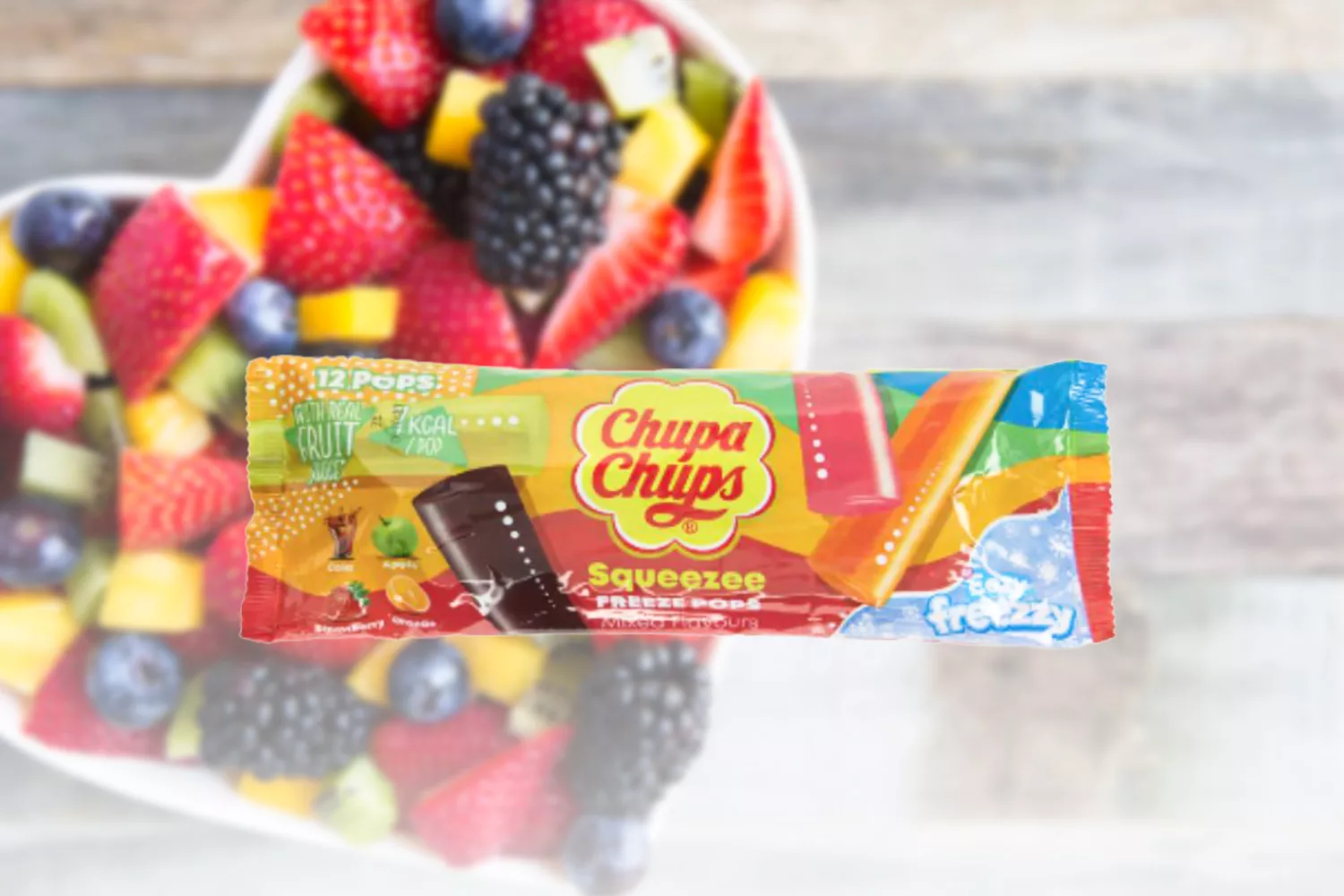 Flash de frutas marca Chupa Chups / Fotomontaje CG