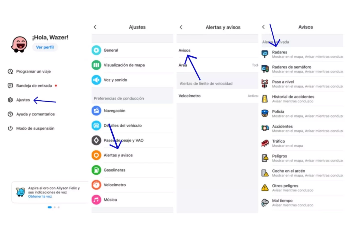 Los cuatro pasos a seguir en Waze CG Los cuatro pasos a seguir en Waze CG