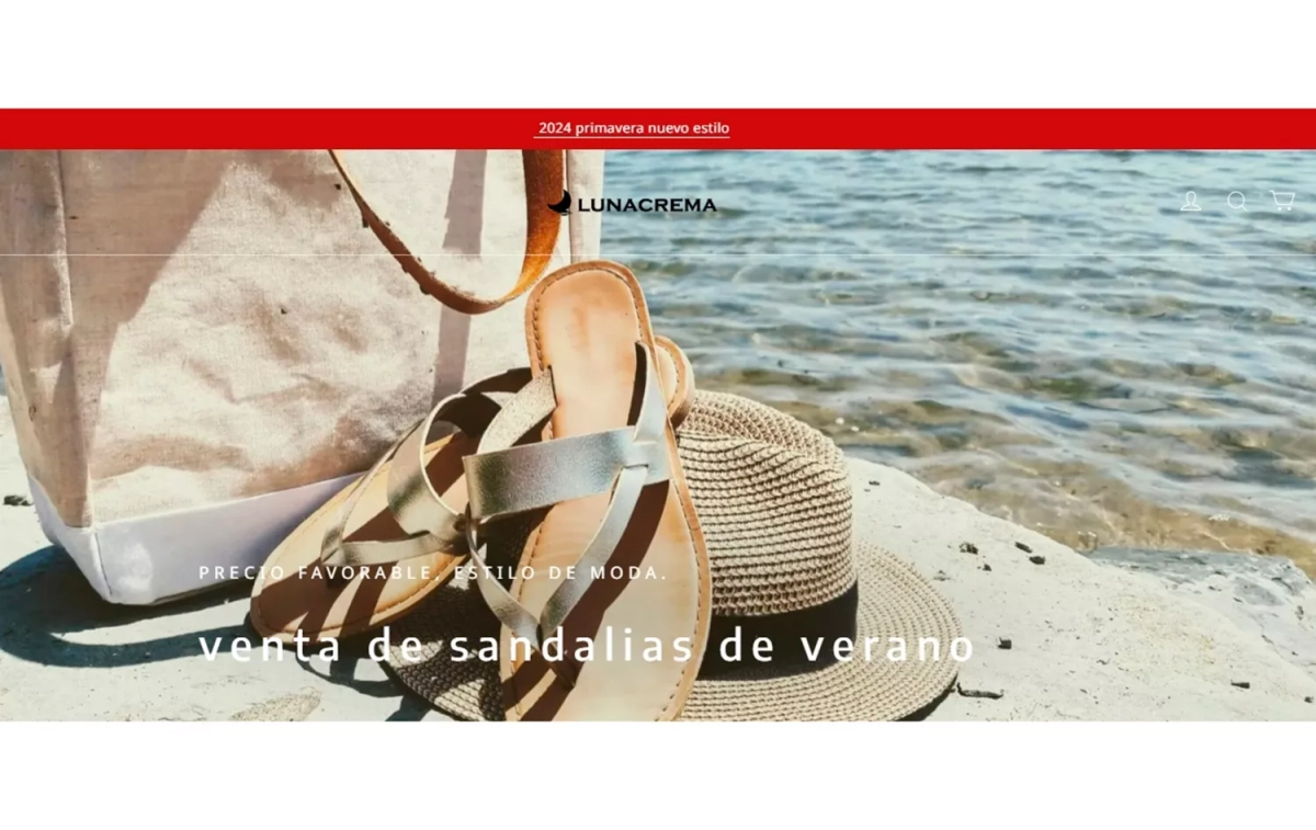 Aspecto de la web de LunaCrema / CG Aspecto de la web de LunaCrema / CG