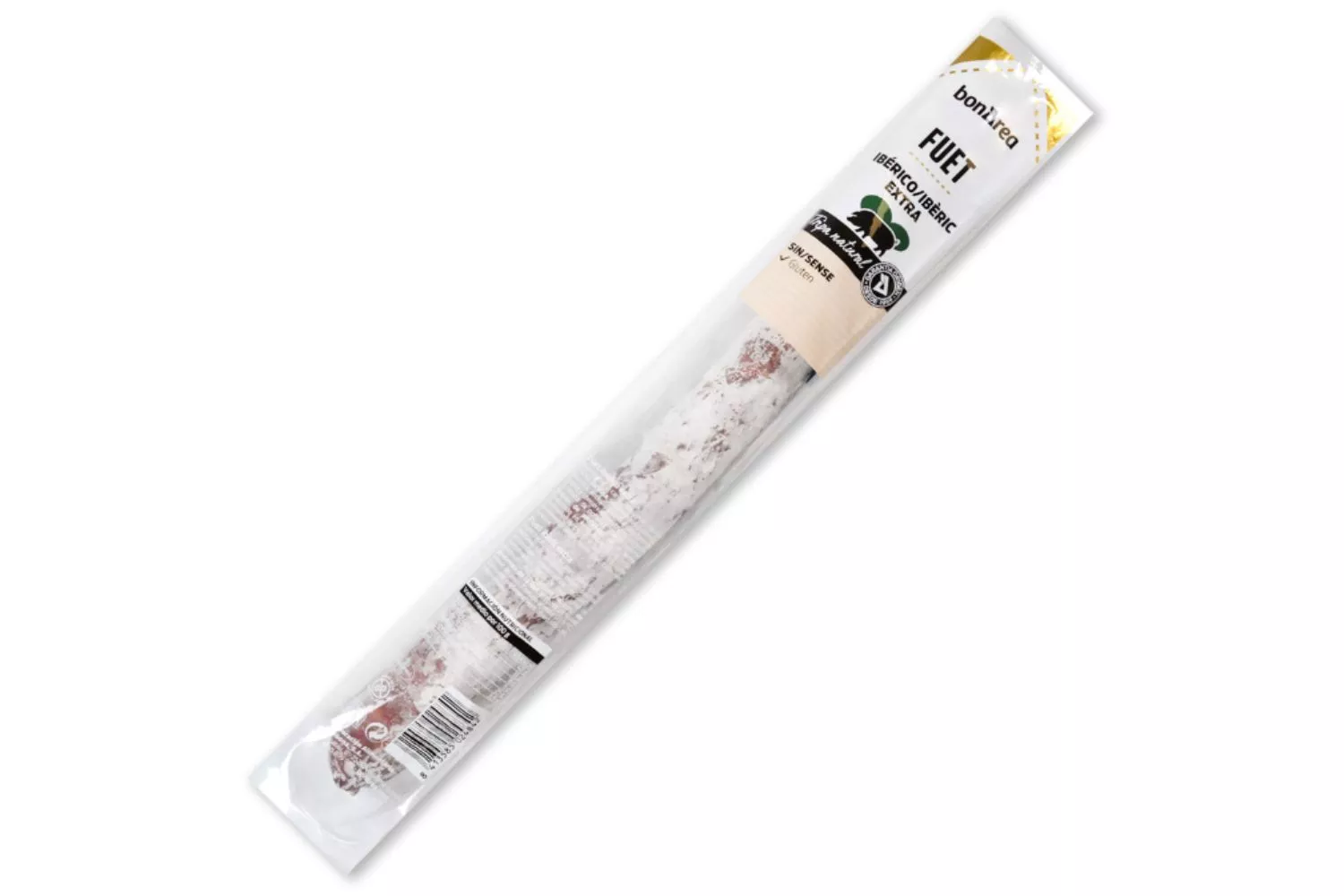 Fuet ibérico extra BonÀrea afectado por la salmonella / AESAN Fuet ibérico extra BonÀrea afectado por la salmonella / AESAN