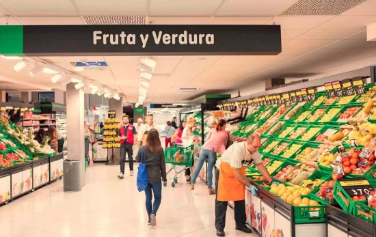 La sección de fruta y verdura de Mercadona La sección de fruta y verdura de Mercadona