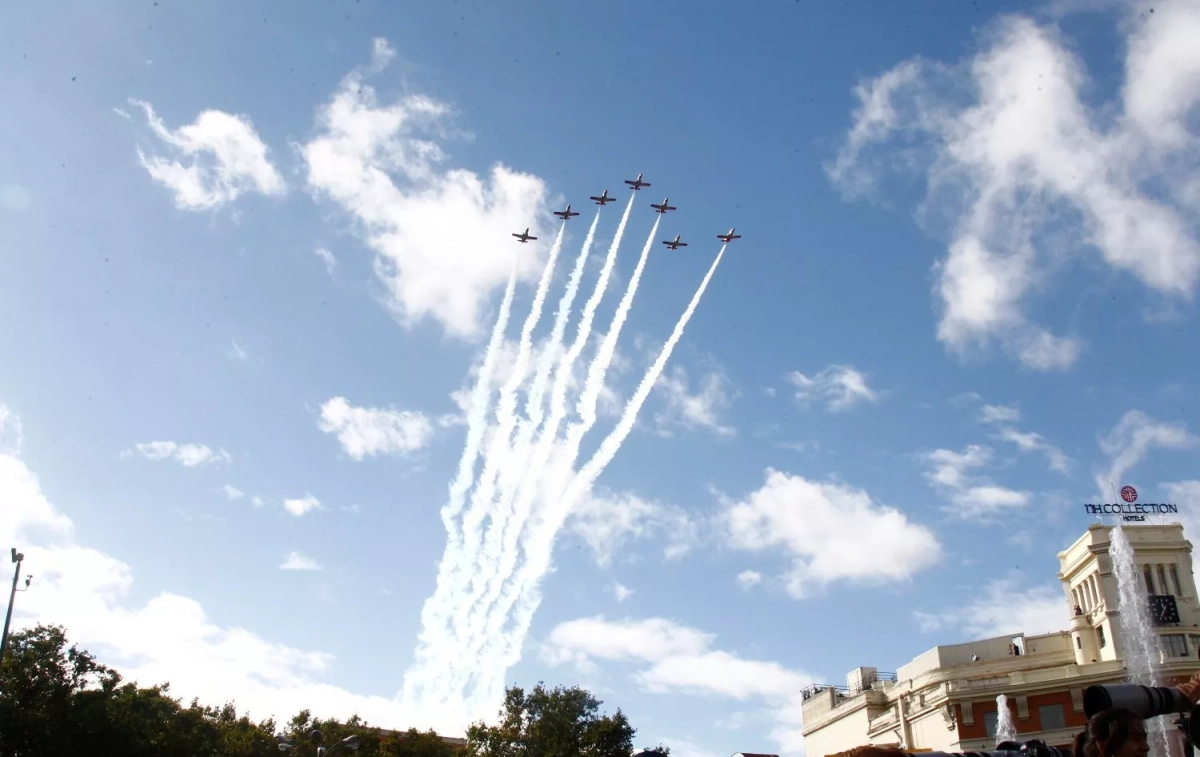 Aviones durante el desfile del 12 de Octubre / EDUARDO PARRA - EP Aviones durante el desfile del 12 de Octubre / EDUARDO PARRA - EP