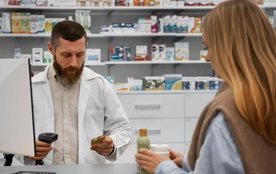 Un farmacéutico con una clienta / FREEPIK Un farmacéutico con una clienta / FREEPIK