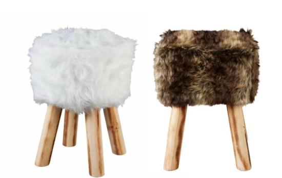 Taburetes de pelo disponibles en dos tonos en LIDL Taburetes de pelo disponibles en dos tonos en LIDL
