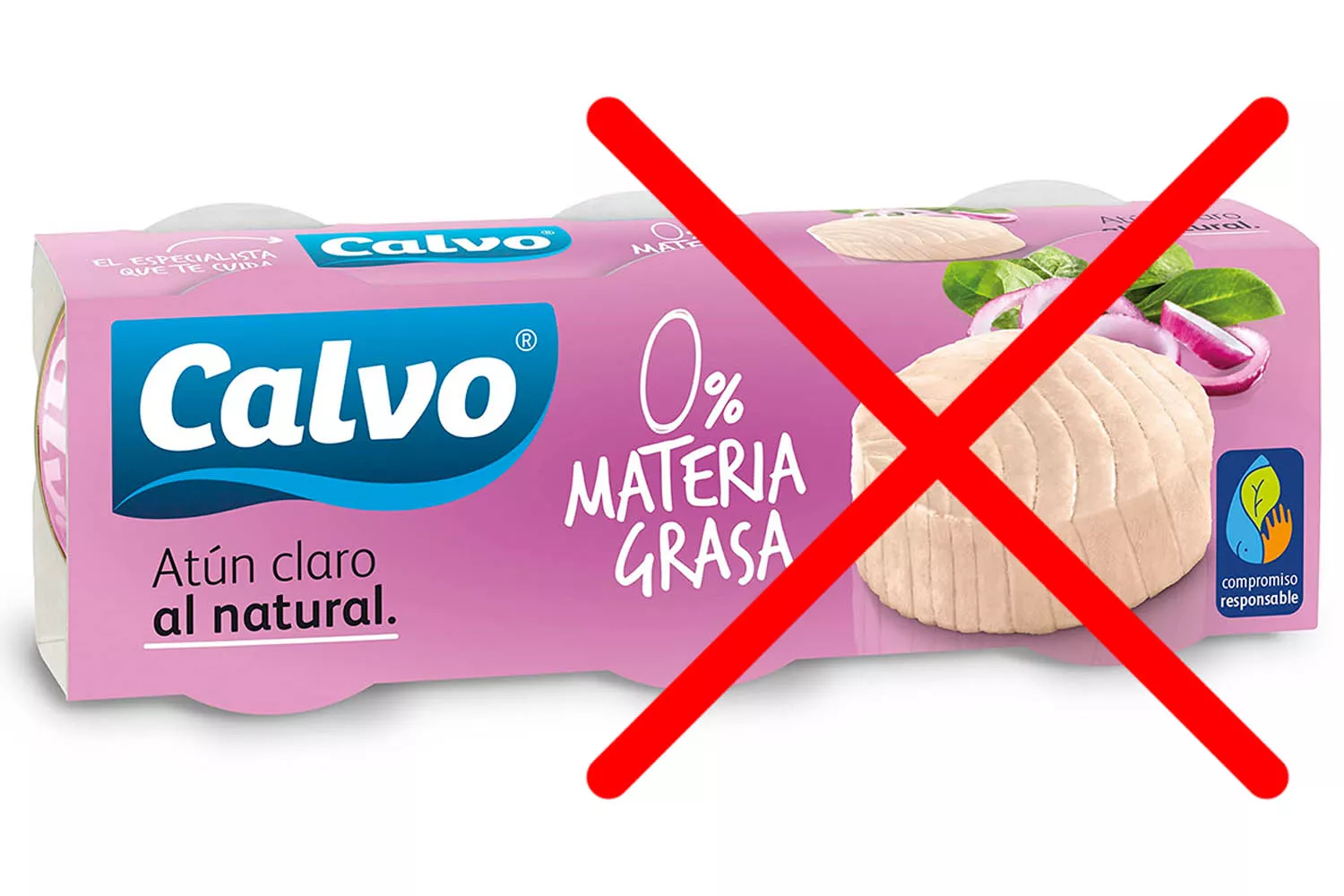 El atún Calvo 0% materia grasa que la marca del grupo Nauterra ha retirado del mercado / CONSUMIDOR GLOBAL El atún Calvo 0% materia grasa que la marca del grupo Nauterra ha retirado del mercado / CONSUMIDOR GLOBAL