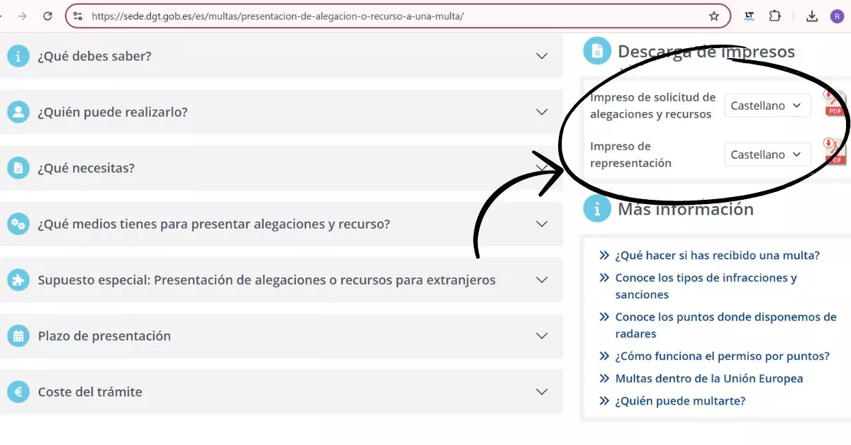 La web de la DGT te proporciona los PDF de los impresos necesarios/ sede.dgt.gob.es La web de la DGT te proporciona los PDF de los impresos necesarios/ sede.dgt.gob.es