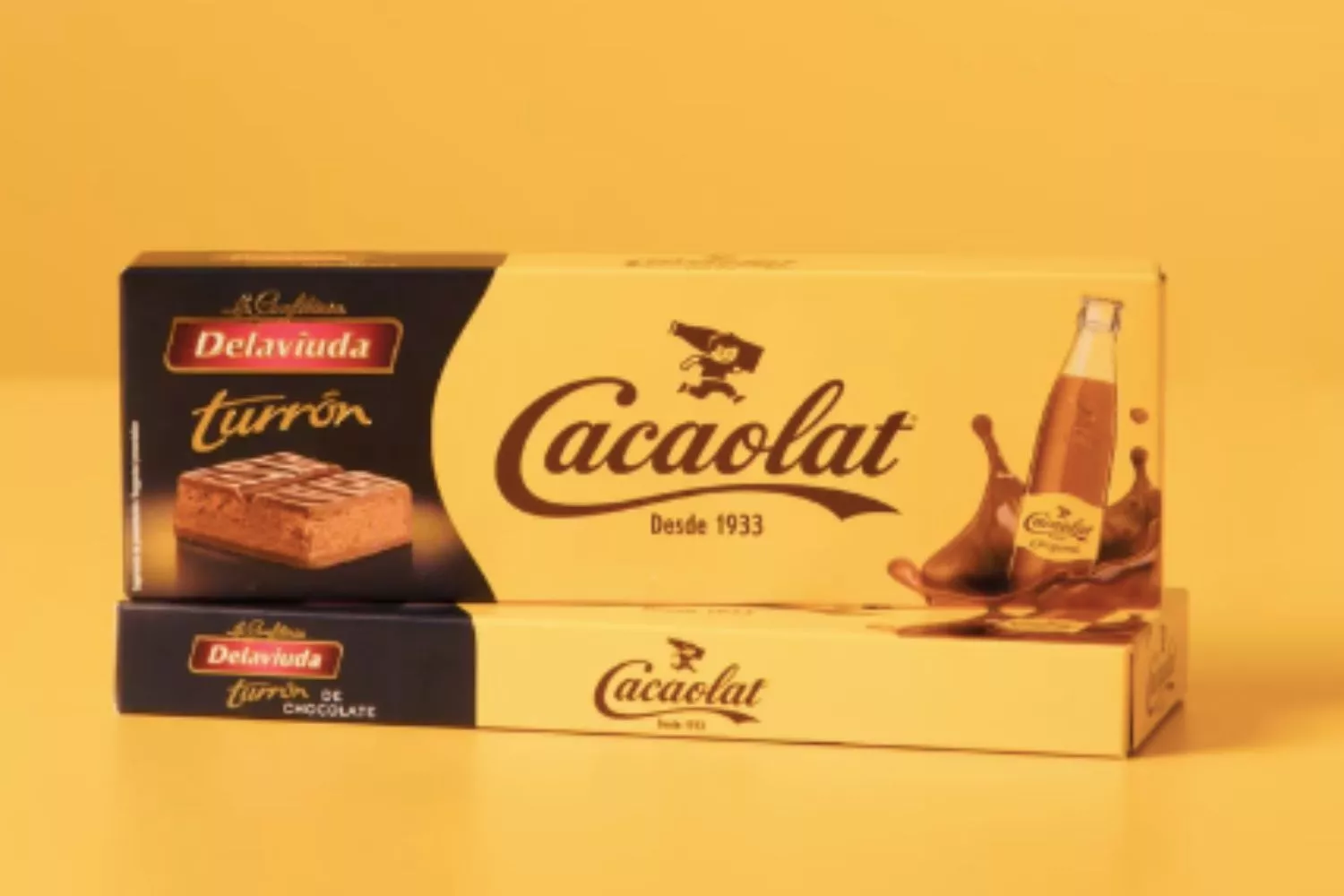 Turrón de Cacaolat y Delaviuda   DELAVIUDA