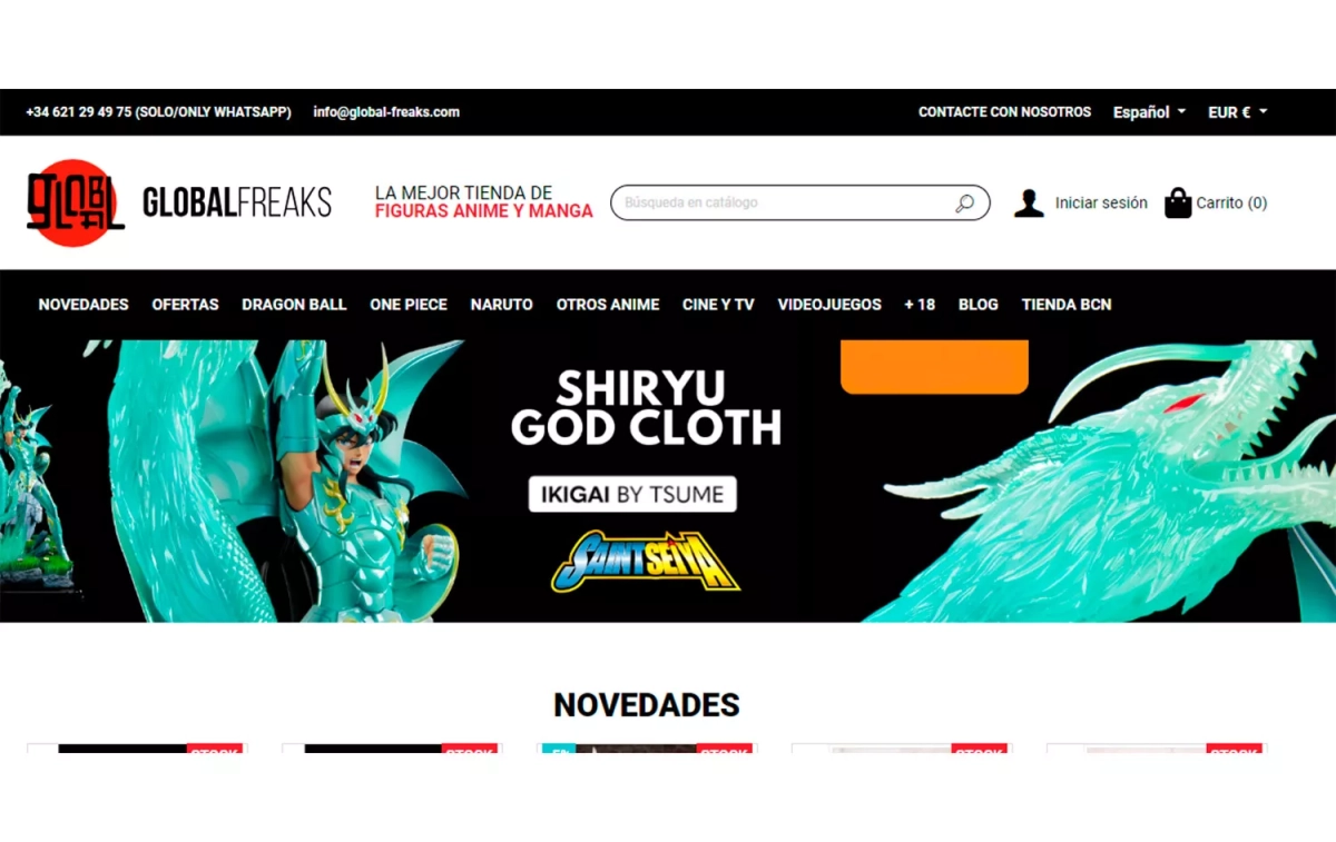 Aspecto de la web Global Freaks / GLOBAL FREAKS Aspecto de la web Global Freaks / GLOBAL FREAKS