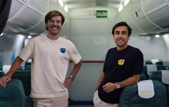 Iñigo Merino y Pol Quintana, cofundadores de Wingle, el Tinder de los aviones / WINGLE Iñigo Merino y Pol Quintana, cofundadores de Wingle, el Tinder de los aviones / WINGLE
