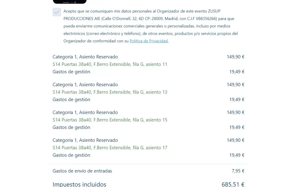 Los gastos de gestión que pagó Manuel Garrote CEDIDA Los gastos de gestión que pagó Manuel Garrote CEDIDA