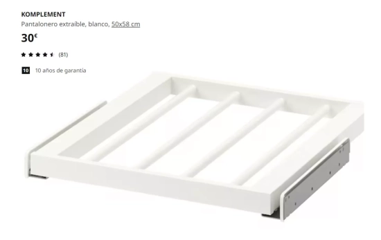 Pantalonero en madera/ IKEA.COM Pantalonero en madera/ IKEA.COM