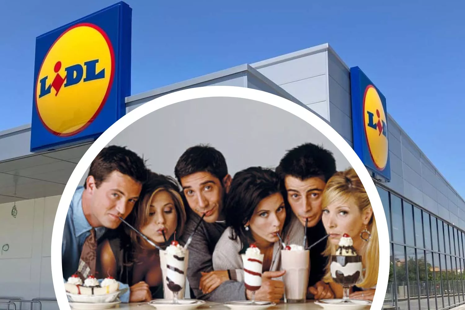 Lidl que trae de vuelta la mítica serie 'Friends' con su último articulo/ Montaje CG Lidl que trae de vuelta la mítica serie 'Friends' con su último articulo/ Montaje CG