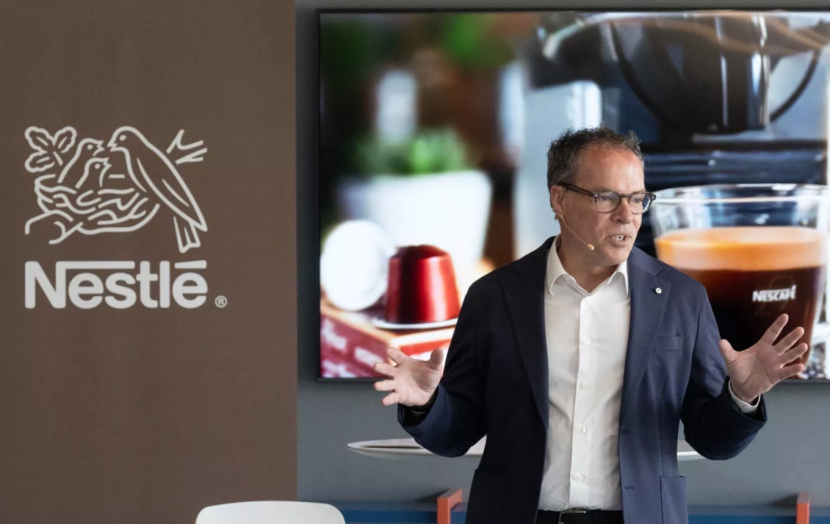 El director general de Nestlé España, Jordi Llach, interviene durante un encuentro informativo en la sede de Esplugues de Llobregat Barcelona / DAVID ZORRAKINO - EP El director general de Nestlé España, Jordi Llach, interviene durante un encuentro informativo en la sede de Esplugues de Llobregat Barcelona / DAVID ZORRAKINO - EP