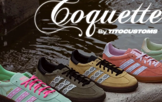 Las Adidas Samba más vendidas de Tito Customs en su versión 'coquette'/ TITOCUSTOMS.COM Las Adidas Samba más vendidas de Tito Customs en su versión 'coquette'/ TITOCUSTOMS.COM