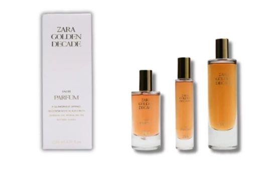 Perfume 'Golden Decade' de Zara en sus distintos formatos/ ZARA.COM Perfume 'Golden Decade' de Zara en sus distintos formatos/ ZARA.COM