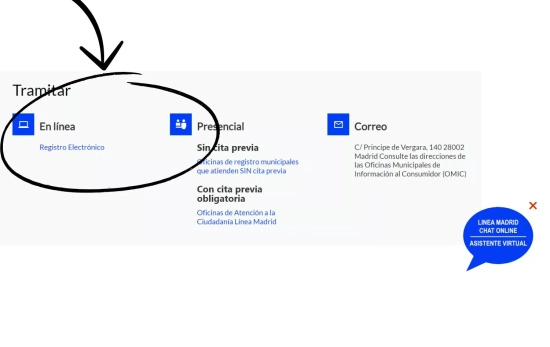 Segundo paso para poner tu reclamación en la OMIC en línea/ SEDE.MADRID.ES Segundo paso para poner tu reclamación en la OMIC en línea/ SEDE.MADRID.ES
