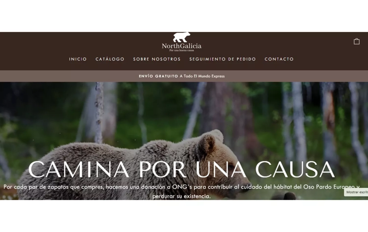 Aspecto de la web NorthGalicia / CG Aspecto de la web NorthGalicia / CG