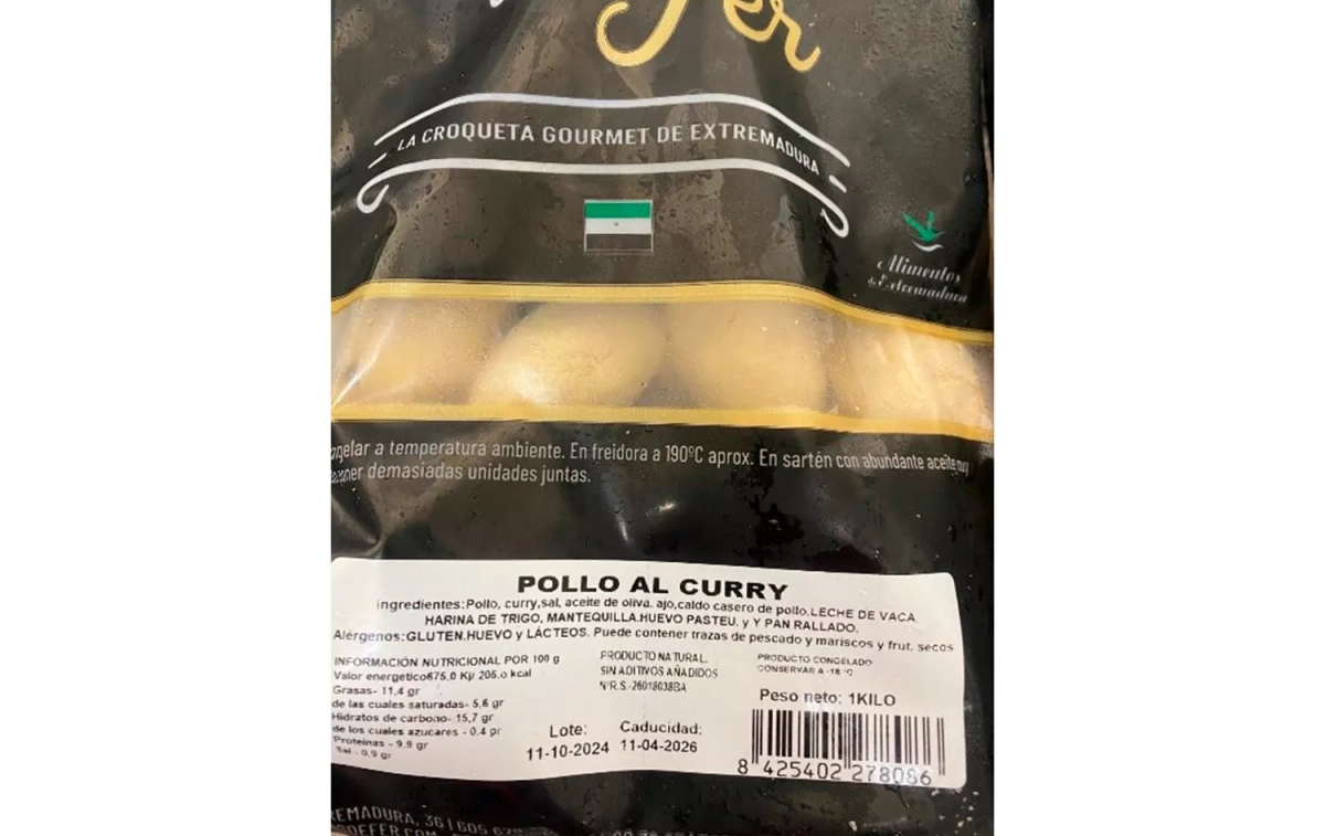 Un paquete de las croquetas contaminadas / AESAN Un paquete de las croquetas contaminadas / AESAN