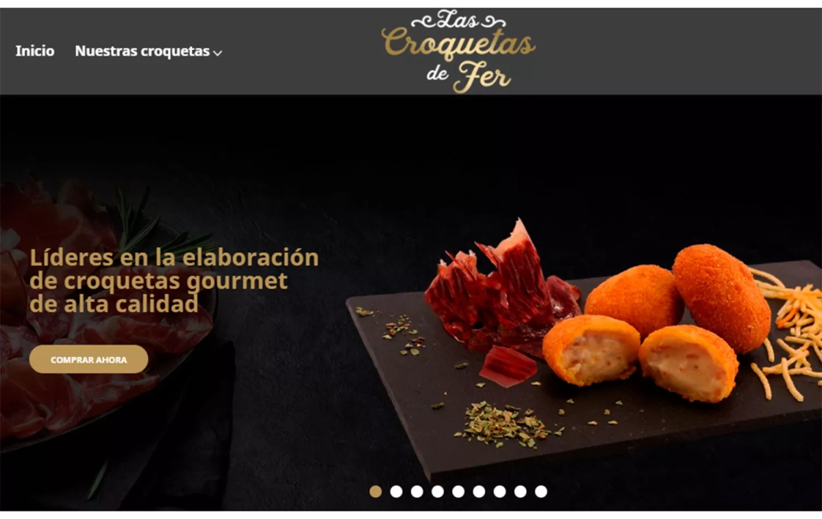 Página web de Las Croquetas de Fer, la marca que comercializa el producto contaminado / CG Página web de Las Croquetas de Fer, la marca que comercializa el producto contaminado / CG