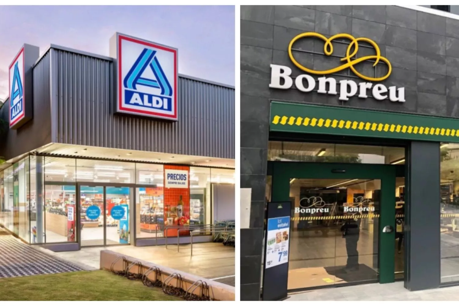 Los supermercados Aldi y Bonpreu   CG