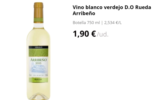 Rueda Arribeño Verdejo (Altos de Tañón)/ Mercadona.es Rueda Arribeño Verdejo (Altos de Tañón)/ Mercadona.es