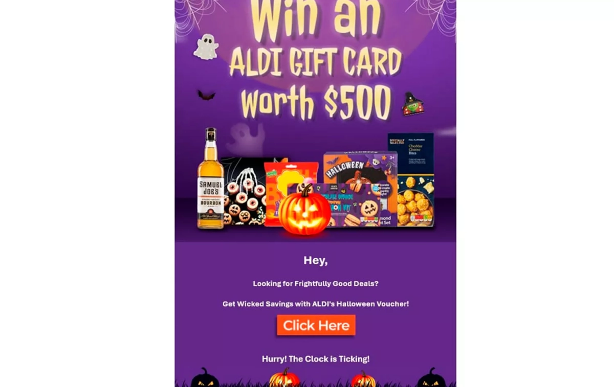 Una supuesta oferta de Aldi que resulta ser fraudulenta / BITDEFENDER Una supuesta oferta de Aldi que resulta ser fraudulenta / BITDEFENDER