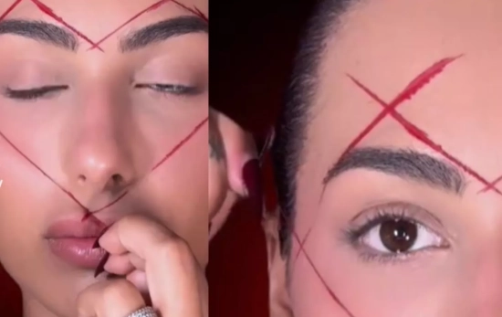 Maquillaje con hilo para hacer cortes realistas/ @melissaellyy (Tik Tok) Maquillaje con hilo para hacer cortes realistas/ @melissaellyy (Tik Tok)