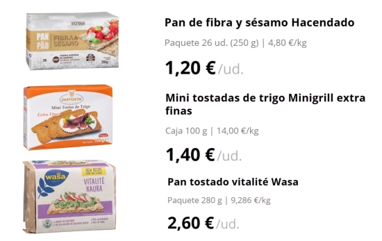 Panes más saludables de Mercadona/ MERCADONA.ES Panes más saludables de Mercadona/ MERCADONA.ES