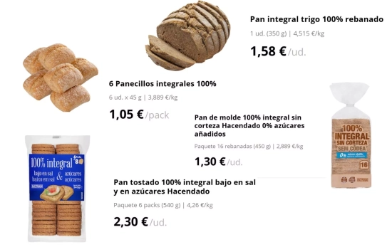 Panes más saludables de Mercadona/ MERCADONA.ES Panes más saludables de Mercadona/ MERCADONA.ES