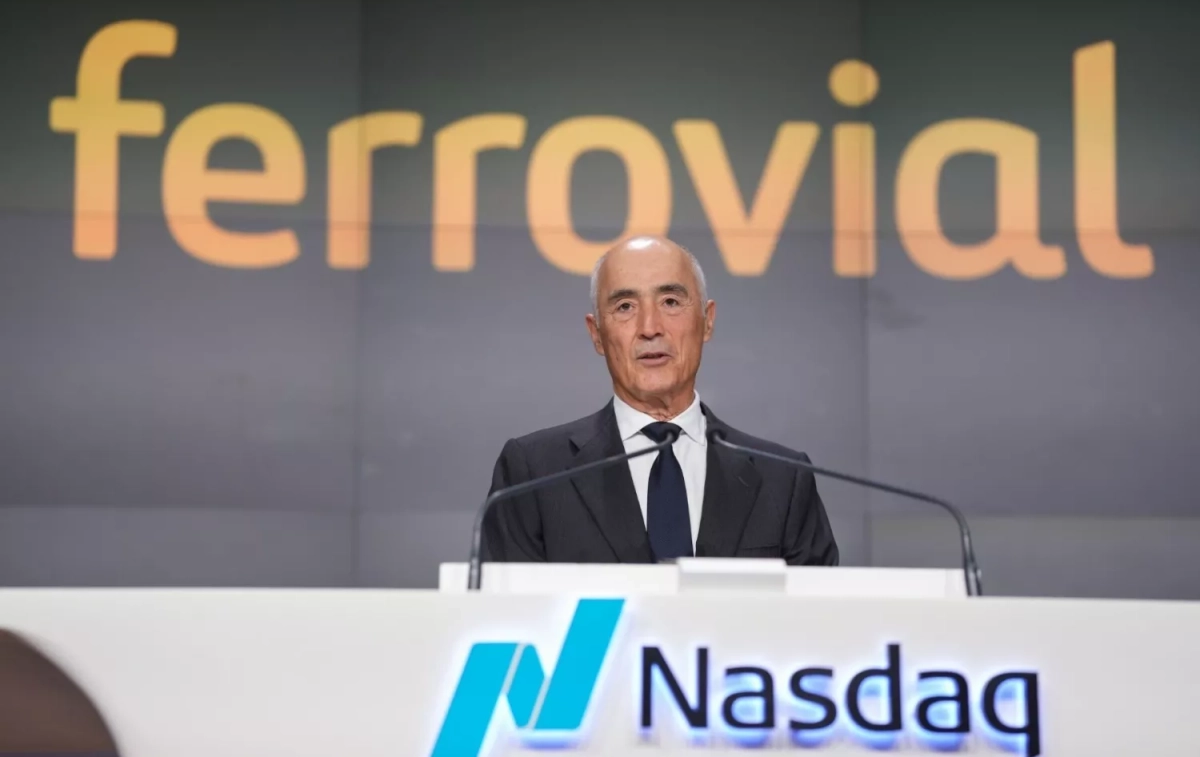 El presidente de Ferrovial, Rafael del Pino, en el acto de toque de campana en la Bolsa de Nueva York / EP - FERROVIAL El presidente de Ferrovial, Rafael del Pino, en el acto de toque de campana en la Bolsa de Nueva York / EP - FERROVIAL