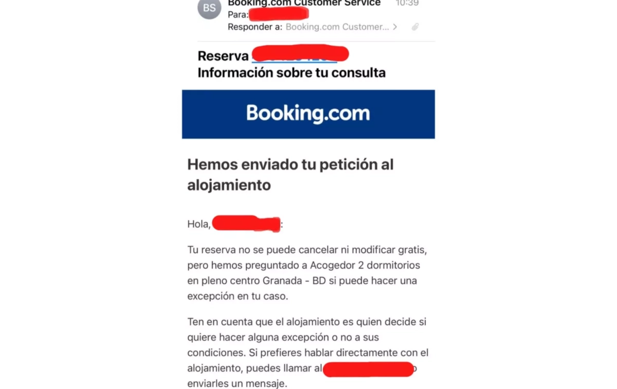 La respuesta de Booking X La respuesta de Booking X