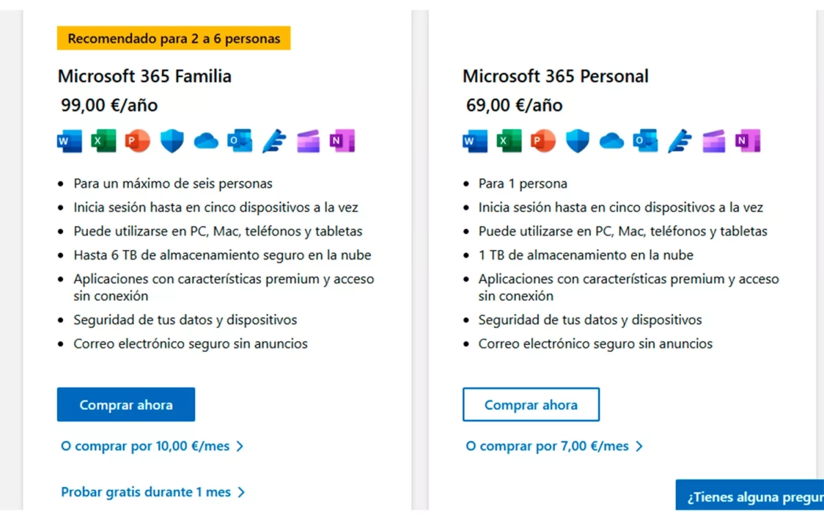 Precio de los planes de Office / OFFICE Precio de los planes de Office / OFFICE