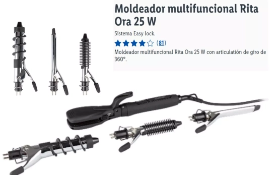 Moldeador multifuncional Rita Ora 25 W/ LIDL.ES Moldeador multifuncional Rita Ora 25 W/ LIDL.ES