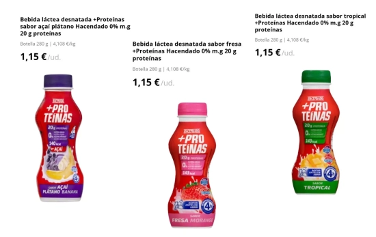 Yogur líquido (+Proteínas Hacendado 0% m.g) 1,15 euros/ MERCADONA.ES Yogur líquido (+Proteínas Hacendado 0% m.g) 1,15 euros/ MERCADONA.ES