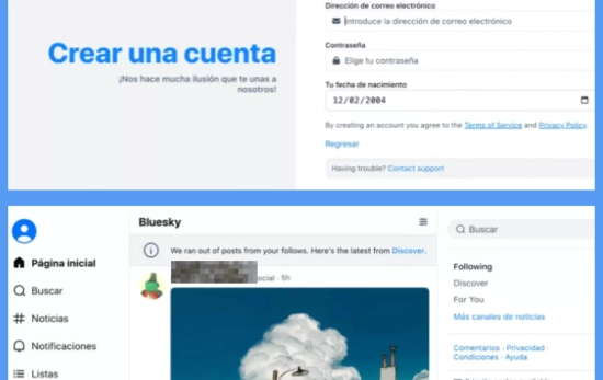 Cómo crear una cuenta en Bluesky/ Montaje CG Cómo crear una cuenta en Bluesky/ Montaje CG