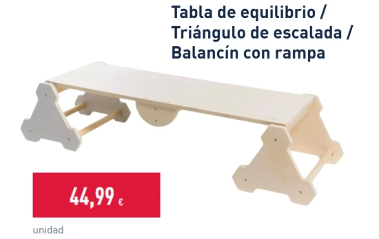 Tabla de equilibrio / Triángulo de escalada / Balancín con rampa/ 44, 99 euros/ ALDI.ES Tabla de equilibrio / Triángulo de escalada / Balancín con rampa/ 44, 99 euros/ ALDI.ES