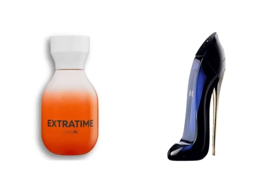 Como Tú Extratime Likes (8 €)/Good Girl de Carolina Herrera (146,60 €)/ Montaje CG Como Tú Extratime Likes (8 €)/Good Girl de Carolina Herrera (146,60 €)/ Montaje CG