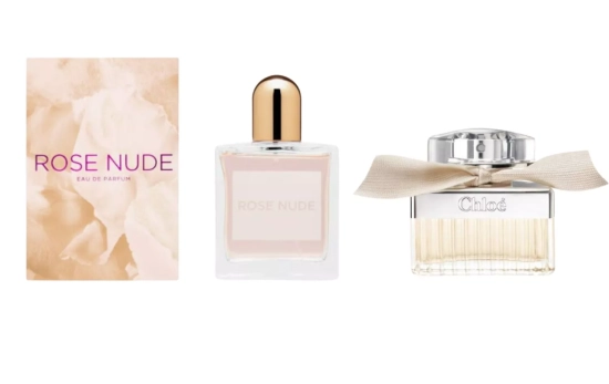 Rose Nude (9 €)/ Chloé by Chloé (75 euros)/ Montaje CG Rose Nude (9 €)/ Chloé by Chloé (75 euros)/ Montaje CG